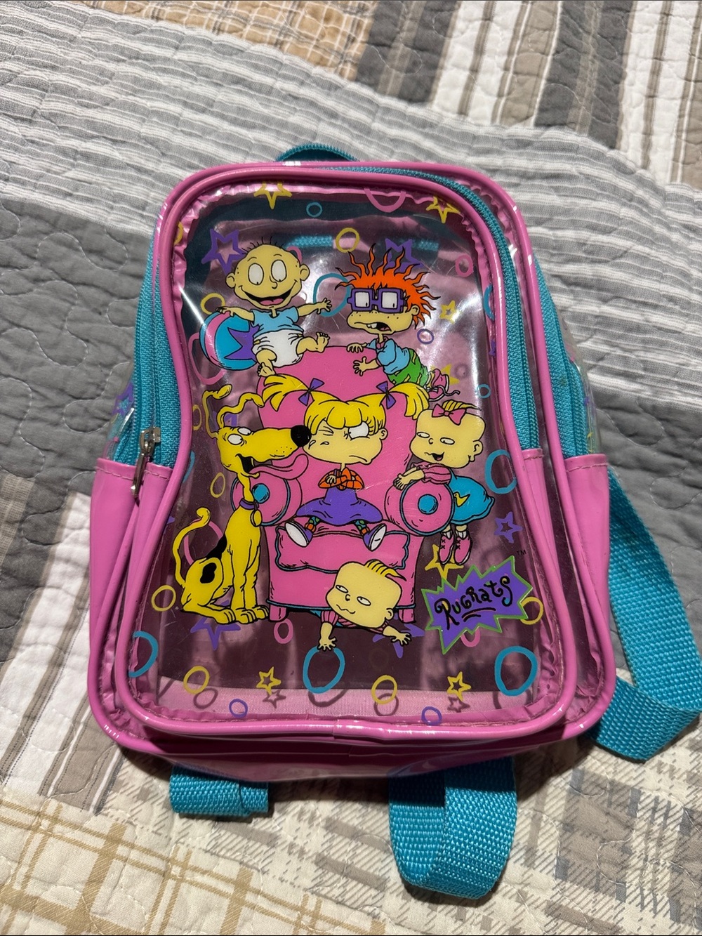 Nickelodeon Rugrats - 90s Vintage Pink & Teal Kids Backpack